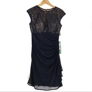 NWT DJ Jaz Blue Sequined Sleeveless Sheath Dress Size 8 Formal Wedding  Party